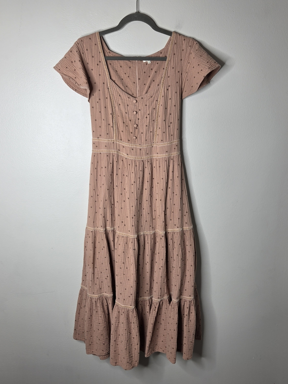 Rylee + Cru Dusty Rose 100% Cotton Maxi Dress